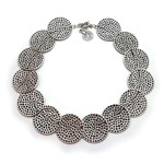 Dimpled Circle Link Zinc Necklace by Seraglio